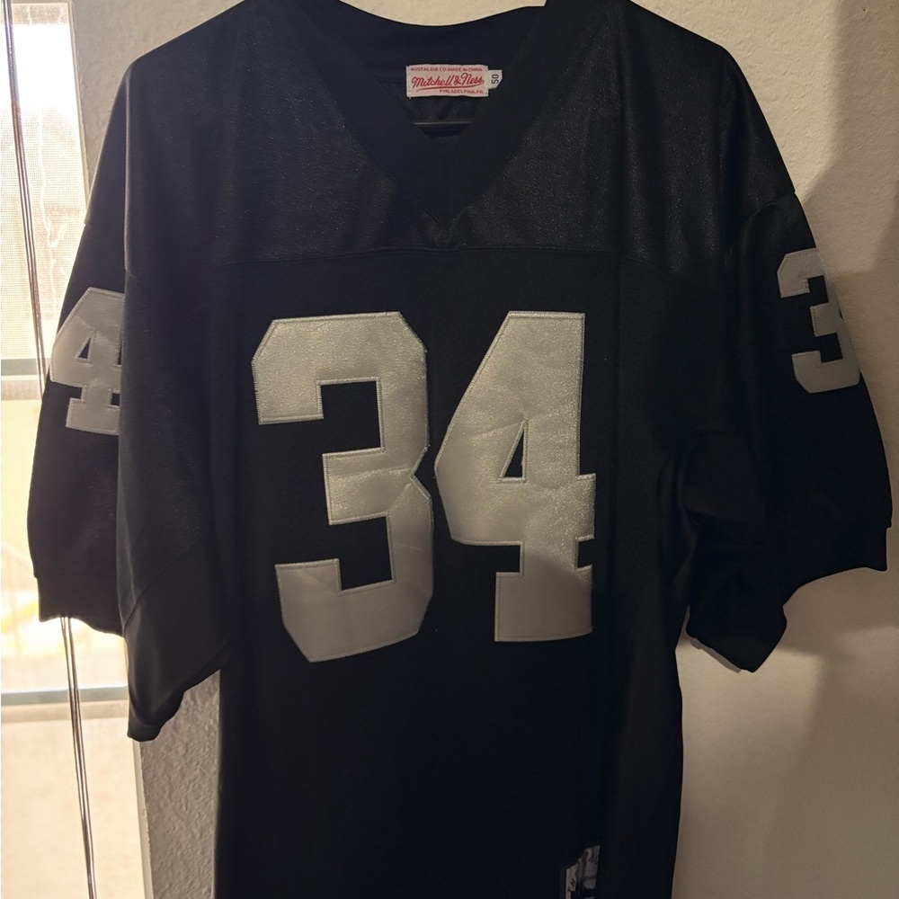 Black and Silver Jersey with Number 34 Bo Jackson
